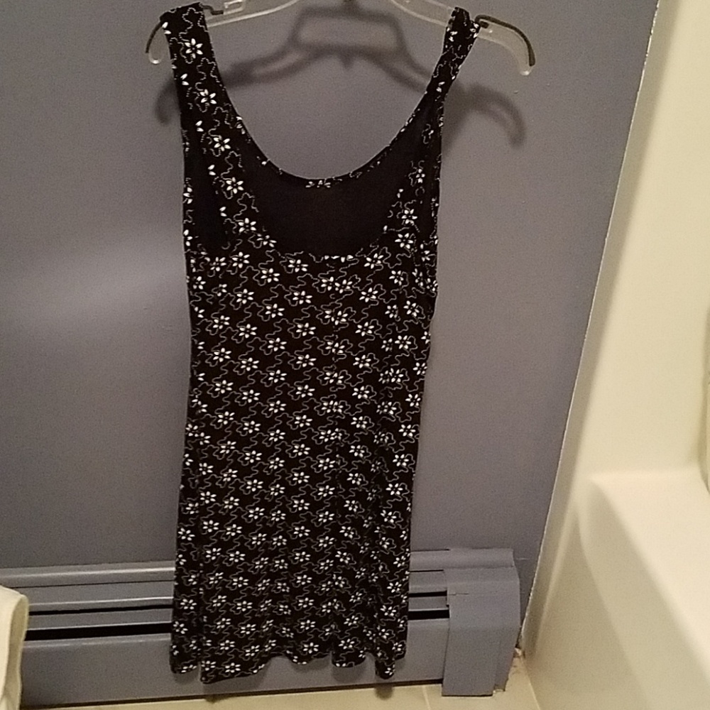 Black and white spandex dress